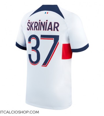 Paris Saint-Germain Milan Skriniar #37 Seconda Maglia 2023-24 Manica Corta